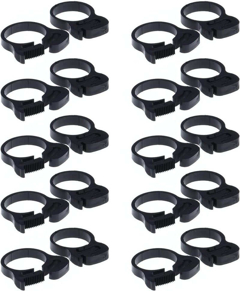 ALEGI Double Gripping Nylon Hose Clamps, Snap Grip Nylon Plastic Hose Clamps (25.5-27.5mm (1inch), 20pack) - Image 1